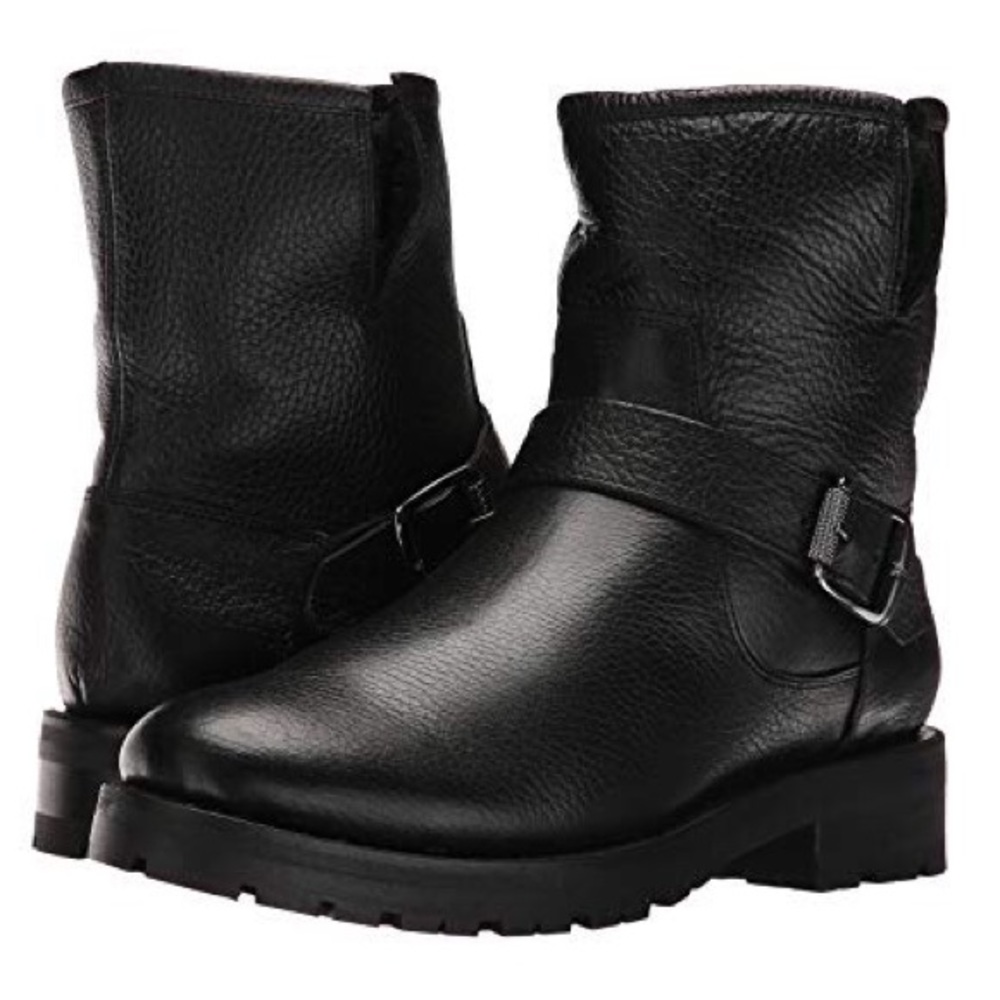 Frye Natalie Short Engineer Shearling Lug Boot